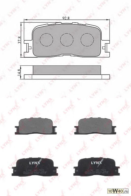 Колодки тормозные задние подходит для TOYOTA Camry(V30) 2.4-3.0 01  BD-7523