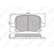 LYNXAUTO bd-7529 (0101MCU15F / 0446520550 / 0446528400) колодки тормозные передние Lexus (Лексус) rx300 (ake) 01-03 Toyota (Тойота) camry(v20) (15) 96-99 / 99-01 / Corolla (Корола) (ake)