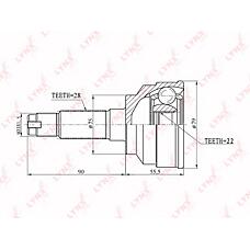 LYNXauto CO-4404 (0510038A44 / 0K2N2 / 0K2N225) шрус наружный подходит для  spectra 1.5 00 co-4404