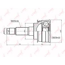 LYNXauto CO-5110 (0510009 / 0511323FLH / 1500304SX) шрус наружный подходит для Mazda (Мазда) 323 1.6td-1.8 94-98 co-5110