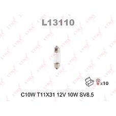 LYNXauto L13110 (0986GL0060 / 1131B / 1131W) лампа накаливания c10w t11x31 12v 10w sv8.5  l13110