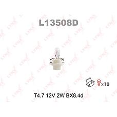 LYNXAUTO L13508D (0720165523 / 0986GL0195 / 104367015) лампа накаливания панели приборов t4.7 12v 2w bx8.4d