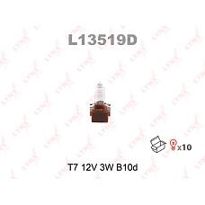 LYNXAUTO L13519D (12614 / 12614CP / 17083) лампа накаливания панели приборов t7 12v 3w b10d