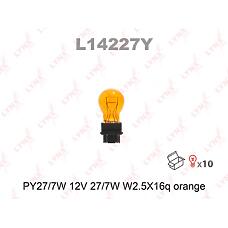 LYNXAUTO l14227y (17948 / 179483000 / 3157) лампа накаливания py27 / 7w 12v 27 / 7w w2 5x16q orange