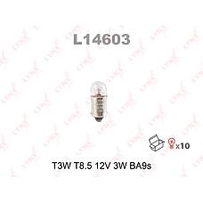 LYNXAUTO L14603 (002068131 / 1256 / 12910) лампа (t3w) t8.5 12v 3w ba9s\