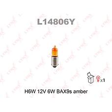 LYNXAUTO l14806y (10012036BVIP / 12036B2 / 12036BVB2) лампа накаливания h6w 12v 6w bax9s amber