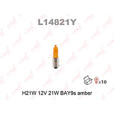 LYNXauto L14821Y (12356CP / 13215 / 13500806) лампа накаливания h21w 12v 21w bay9s amber l14821y
