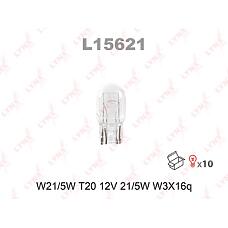 LYNXauto L15621 (07201632 / 0986GL0162 / 12066) лампа накаливания w21 / 5w t20 12v 21 / 5w w3x16q l15621