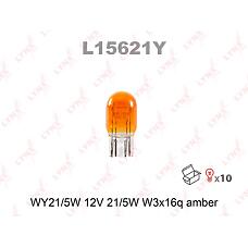 LYNXAUTO l15621y (12066CP / 17919 / 7515) лампа накаливания wy21 / 5w t20 12v 21w w3x16d amber