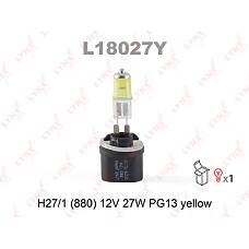 LYNXAUTO l18027y (032227 / 12059 / 12059C1) лампа галогенная h27 12v 27w pg13 (880) yellow
