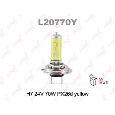 LYNXAUTO l20770y (0706 / 13972 / 13972MDB1) лампа галогенная h7 24v 70w рх26d yellow