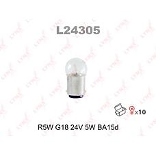 LYNXAUTO L24305 (07201432 / 0986GL0004 / 0986GL0216) лампа накаливания \r5w g18 24v 5w ba15dl24305_лампа накаливания \r5w g18 24v 5w ba15d