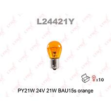 LYNXauto L24421Y (12496LL / 13496HDLLCP / 13496ML) лампа накаливания py21w 24v 21w bau15s orange l24421y