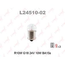 LYNXAUTO L2451002 (06944 / 13814 / 13814B2) лампа r10w g18 24v 10w ba15s