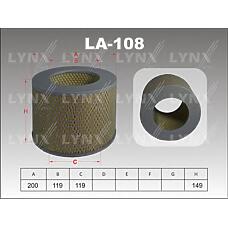 LYNX AUTO LA-108 (1780167050 / 2002270 / 4TD1026) фильтр воздушный