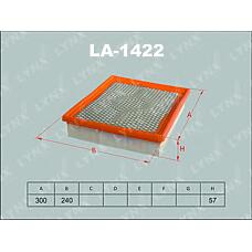 LYNXAUTO la-1422 (200SS03 / 2311009050 / 2319009000) фильтр воздушный ssangyong kyron 2.0-2.7d 05> / rodius 2.7d 05> / actyon 2.0d-2.3 05>