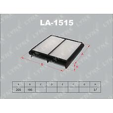 LYNXauto LA-1515 (1457433963 / 2003385 / 7728) фильтр воздушный подходит для Chevrolet (Шевроле) Lanos (Ланос) 1.4-1.6 05, Daewoo (Дэу) Lanos (Ланос) 1.4-1.6 97 la-1515