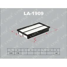 LYNXAUTO la-1909 (2003300 / 4M1048 / A17830) фильтр воздушный Mazda (Мазда) 6(gg) mps 2.3t 05-07 / cx-7 2.3t 07>
