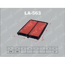 LYNXauto LA-563 (17220PCA000 / 17220PCA010 / 17220PCAJ01) фильтр воздушный подходит для Honda (Хонда) Accord (Аккорд) 2.3 00-03 la-563