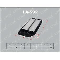 LYNXAUTO la-592 (172 / 17220RAA000 / 17220RAAA00) фильтр воздушный Honda (Хонда) Accord (Аккорд) vIIi 2.0-2.4 03-08