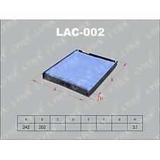 LYNXauto LAC-002 (09HY08 / 1987431551 / 21HYH01) lac-002 фильтр салонный lynxauto