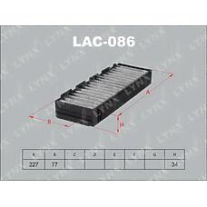 LYNXAUTO LAC086 (09DDW9 / 21DWW9 / 21W9) фильтр салона