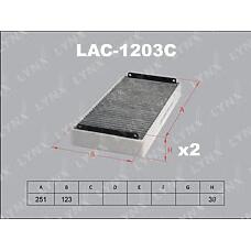 LYNXauto LAC-1203C (09439 / 102133 / 102202) фильтр салонный угольный (комплект 2 шт.)