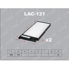 LYNXauto LAC-121 (8856860010 / AC1506SET / B42023DEN) фильтр салонный (комплект 2 шт.)