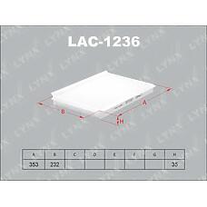 LYNXAUTO lac-1236 (10930641 / 111659595 / 1654) фильтр салонный mb Sprinter (Спринтер) 06>