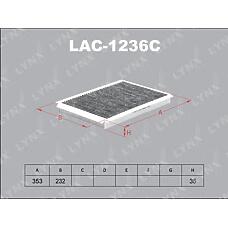 LYNXAUTO lac-1236c (101500033 / 10930640 / 111660755) фильтр салонный угольный mb Sprinter (Спринтер) 06>