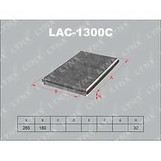 LYNXAUTO LAC-1300C (0000647975 / 101400017 / 11123200000) фильтр салона угольный\ Citroen (Ситроен) c3, Peugeot (Пежо) 307 00>