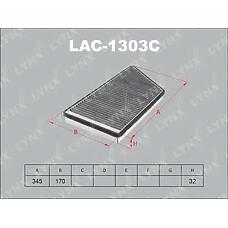 LYNXAUTO lac-1303c (00006447AZ / 00006447PE / 00006447TF) фильтр салонный угольный Peugeot (Пежо) 206 99>