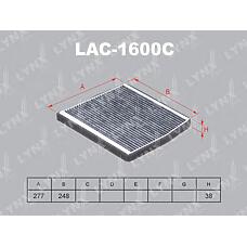 LYNXauto LAC-1600C (1512 / 17127 / 17142) фильтр салонный угольный подходит для Volvo (Вольво) c70 97-05 / s60 05 / s70 97-00 / s80 99-06 / xc70 02 / xc90 02 lac-1600c