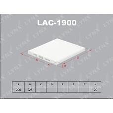 LYNXAUTO lac-1900 (21S05 / 21SSS05 / 6811634000) фильтр салонный ssangyong new actyon 2.0d 10> / Korando (Корандо) c 2.0d 10>