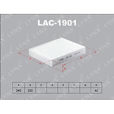 LYNXAUTO lac-1901 (37113 / 501913755 / 64119237554) фильтр салонный BMW (БМВ) 1(f20 / 21) 10> / 3(f30 / 31) 11> / 3gt(f34) 13> / 4(f32) 13>