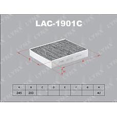 LYNXAUTO lac-1901c (20937114 / 37114 / 501914755) фильтр салонный угольный BMW (БМВ) 1(f20 / 21) 10> / 3(f30 / 31) 11> / 3gt(f34) 13> / 4(f32) 13>