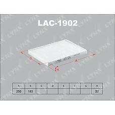 LYNXauto LAC-1902 (272770840R / 27891JY15A / 715667) lac-1902 фильтр салонный lynxauto