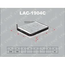 LYNXAUTO lac-1904c (1987432435 / 211812202010 / 715682) фильтр салонный угольный Lada (Лада) 2110 1.5-1.6 98> / priora 1.6 08>