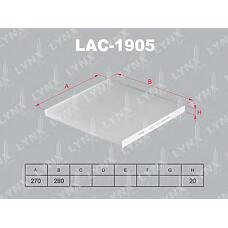 LYNXauto LAC-1905 (1702 / 27277JA00A / 27277JN00B) фильтр салонный подходит для Nissan (Ниссан) murano(z51) 08 / teana(j32) 08 lac-1905