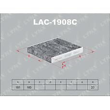 LYNX AUTO LAC-1908C (1687 / 21KIK19 / 33494) фильтр салонный угольный