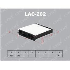 LYNXAUTO lac-202 (27274VW000 / 27891AX025 / AC202) фильтр салонный Nissan (Ниссан) march 02> / cube 02-08