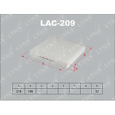 LYNXAUTO lac-209 (19442 / 1987432075 / 21NS8) фильтр салонный Nissan (Ниссан) Almera (Альмера)(n16) 00> / Almera (Альмера) classic 06> / Almera (Альмера) tino 02> / primera(p12) 02-07