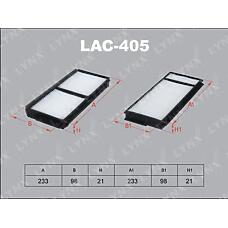 LYNXAUTO lac-405 (09HY04 / 15212127 / 1987432163) фильтр салонный (комплект 2 шт.) Mazda (Мазда) 3 03> / 5 05>