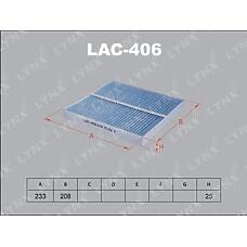LYNXAUTO LAC406 (AG113CFC / GJ6A61B01 / GJ6A61B02) фильтр салона
