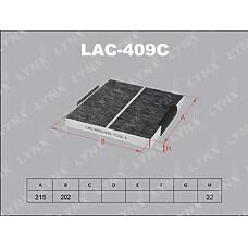 LYNXAUTO lac-409c (1551 / 32552 / 551) фильтр салонный угольный Mazda (Мазда) 6 02> / cx-7 07> / 2 03-07