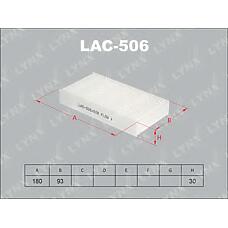 LYNXAUTO LAC-506 (08R79S50600 / 1577 / 1987432167) фильтр салона 2шт., 197x108x32\ Honda (Хонда) hr-v 1.6 16v 99> / logo 1.3 99-02