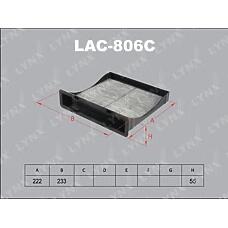 LYNXAUTO LAC-806C (1660 / 660 / 72880FG000) фильтр салона\ Subaru (Субару) Forester (Форестер) 2.0d / Impreza (Импреза) 1.5 / 2.0 / 2.5 / 2.0d 08>