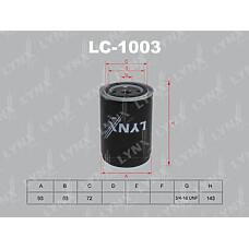LYNXauto LC-1003 (068115561 / 068115561B / 068115561C) фильтр масляный подходит для Audi (Ауди) a4 95 / a6 97 1.8t, VW Passat (Пассат) 1.8t 96-05 lc-1003