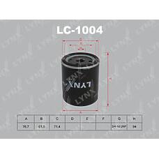 LYNXauto LC-1004 (0451103337 / 047115561B / 047115561C) фильтр масляный подходит для Skoda (Шкода) Fabia (Фабиа) 1.4 98-07 / Octavia (Октавия) 1.4 99, VW lupo 1.0 98-05 lc-1004