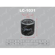 LYNXauto LC-1031 (0003897992 / 02650396 / 039226870) фильтр масляный подходит для Lada (Лада) 2101-07 / moskvich 2141(m06) lc-1031